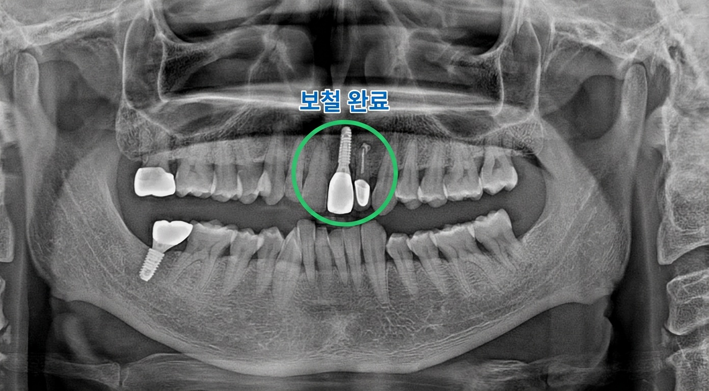 [치료 후] #21 임플란트 상부 보철물 장착