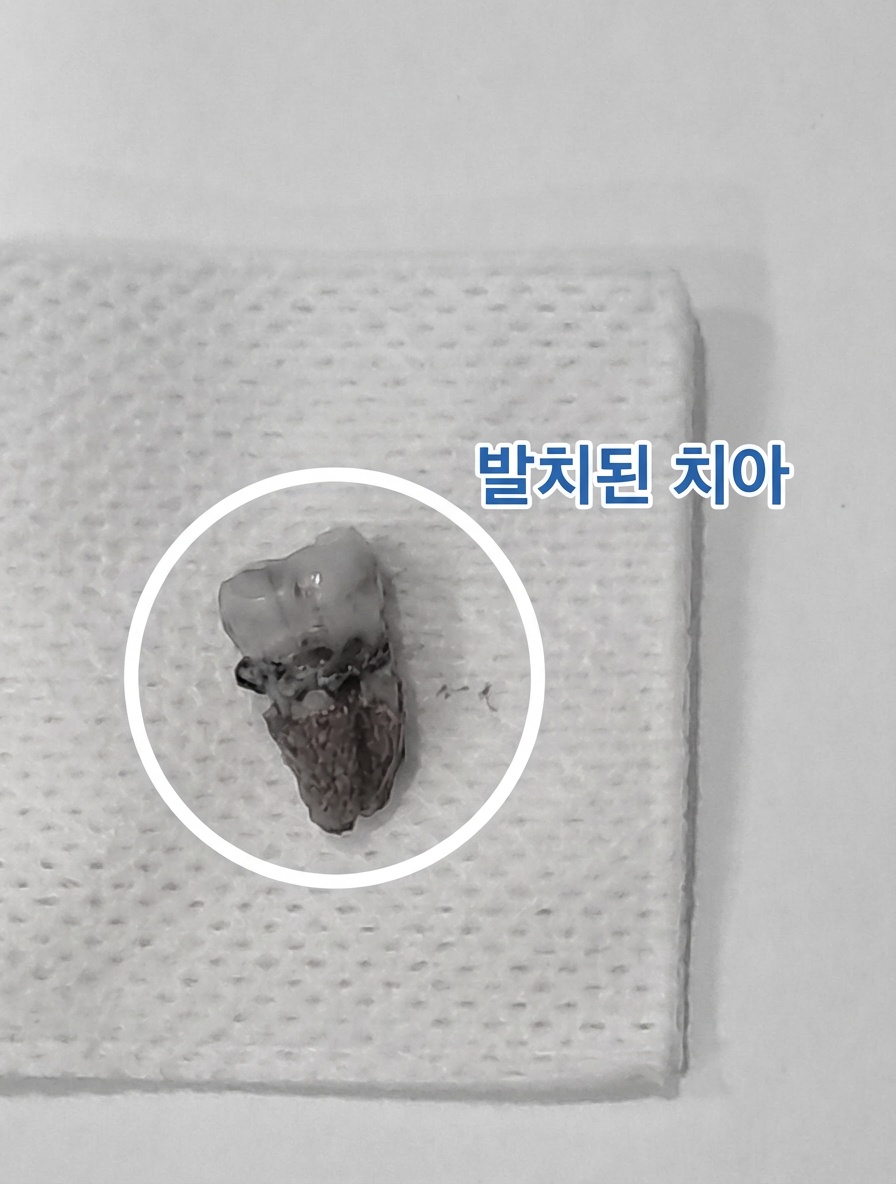 발치된 치아 사진